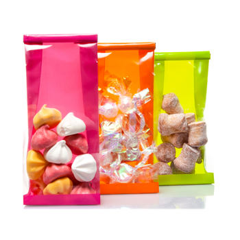 Sachet SOS fond PP FRAMBOISE 80 + 40 x 200 mm - paquet de 50 unités