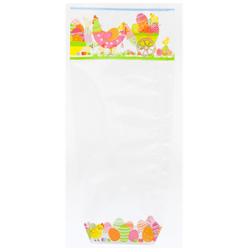 Sachet avec fond PP PICORETTE (PÂQUES) 100 x 220 mm - carton de 1000 unités