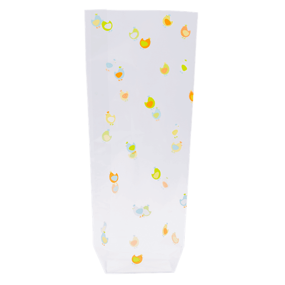 Sachet avec fond PP POULES 100 x 220 mm - carton de 1000 unités