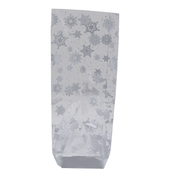 Sachet avec fond PP LES FLOCONS 170 x 320 mm - pack de 100 unités