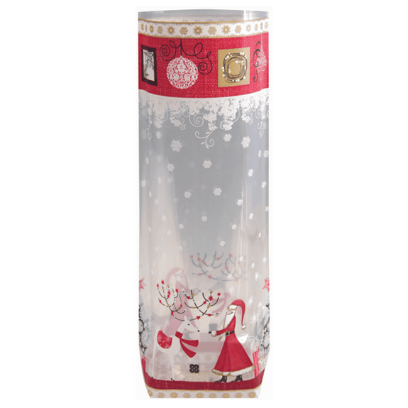 Sachet avec fond PP RÊVE DE NOËL 140 x 305 mm - paquet de 100 unités