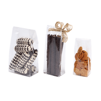 Sachet SOS fond PP argent 120 + 70 x 290 mm - carton de 1000 unités