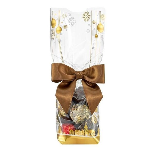 Sachet fond carton Boules et Flocons 100 x 220 mm - paquet de 100 unités