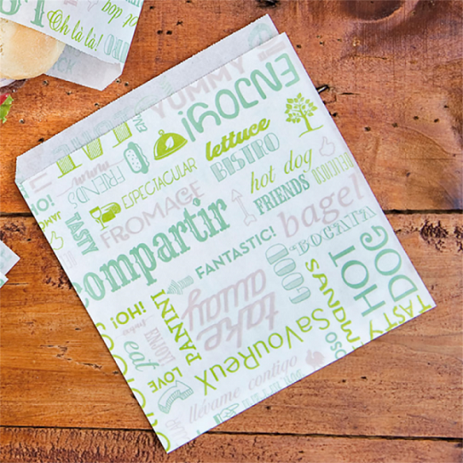 Sac burger Parole ouvert sur 2 côtés 16 x 16.5 cm - 20000 unités