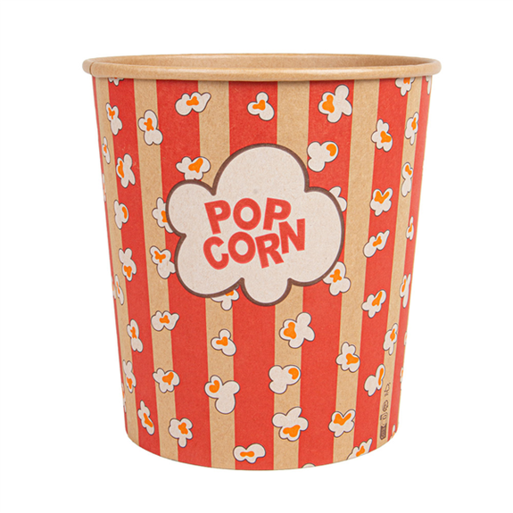 Pot à pop-corn en kraft naturel 3900 ml - carton de 150 unités