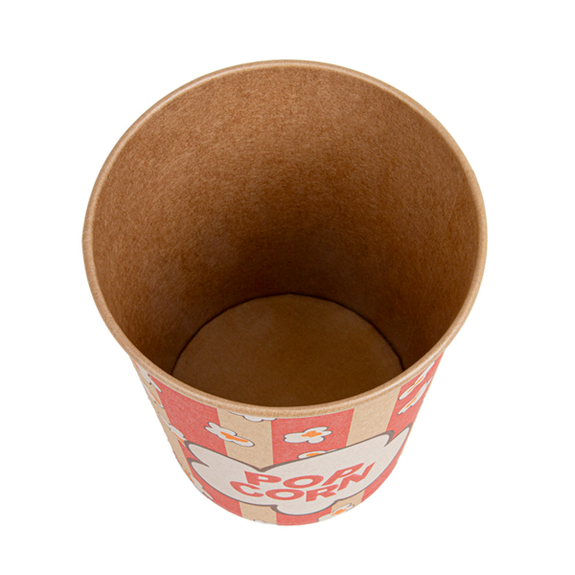 Pot à pop-corn en kraft naturel 960 ml - carton de 500 unités