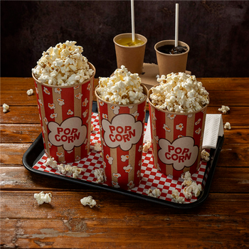 Pot à pop-corn en kraft naturel 960 ml - carton de 500 unités
