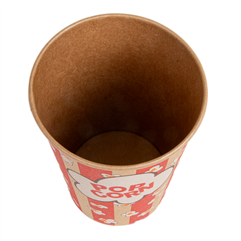 Pot à pop-corn en kraft naturel 1380 ml - carton de 500 unités