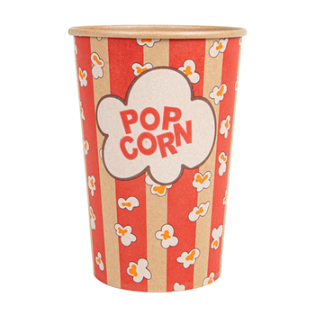 Pot à pop-corn en kraft naturel 1380 ml - carton de 500 unités