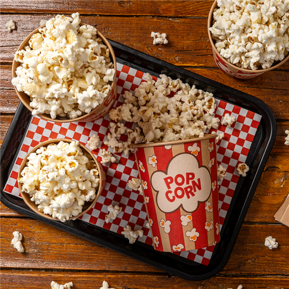 Pot à pop-corn en kraft naturel 1920 ml - carton de 500 unités