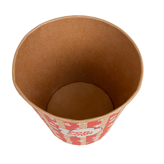 Pot à pop-corn en kraft naturel 5100 ml - carton de 100 unités