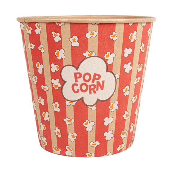 Pot à pop-corn en kraft naturel 5100 ml - carton de 100 unités