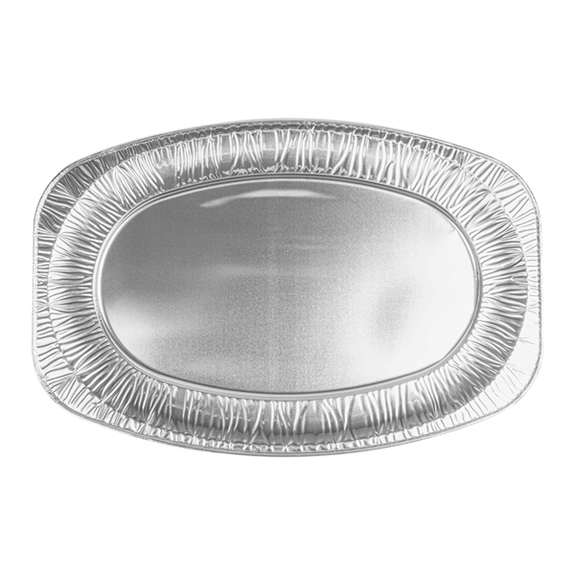 Plateau ovale en aluminium - 2150 cc - 54.3x36.4x2.2(h)cm - Carton de 100 unités