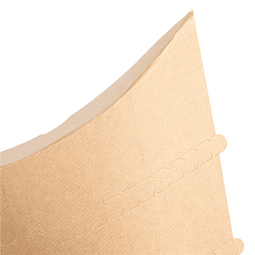 Cône à crêpe en carton kraft 22.5x21.5x4cm avec languette détachable - pack de 100 unités