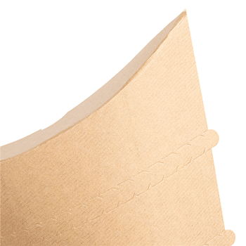 Cône à crêpe en carton kraft 22.5x21.5x4cm avec languette détachable - pack de 100 unités