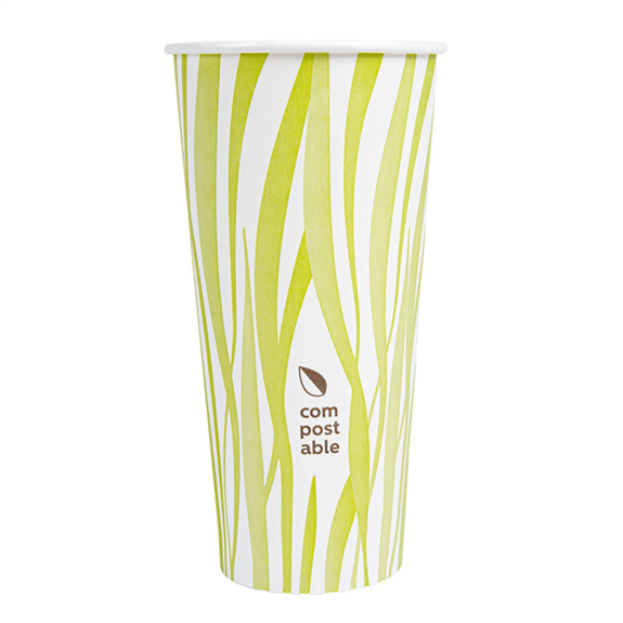 Gobelet en carton compostable grass 66 cl pour  boissons chaudes et froides - carton de 1000 unités