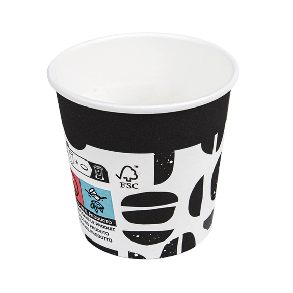 Gobelet en carton GRAINS DE CAFE 12 cl pour boissons chaudes et froides - paquet de 50 unités