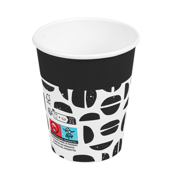 Gobelet en carton GRAINS DE CAFE 24 cl pour boissons chaudes et froides - carton de 1000 unités