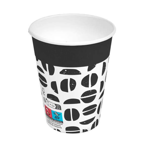 Gobelet en carton GRAINS DE CAFE 36 cl pour  boissons chaudes et froides - carton de 900 unités