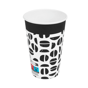 Gobelet en carton GRAINS DE CAFE 48 cl pour  boissons chaudes et froides - carton de 1000 unités