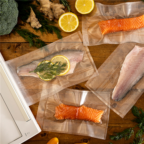 Sacs pour emballer sous vide gaufrés 90µ - 20 x 30 cm - Paquet de 100 unités