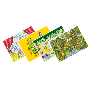 Set de table à colorier 2 faces- Assortiment - 31x43 cm - Carton de 1000 unités