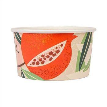 Pot à glace en carton TROPICAL 150 ml - paquet de 50 unités