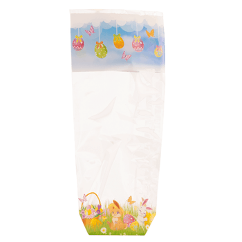 Sachet avec fond PP CHASSE AUX OEUFS 140 x 305 mm - carton de 1000 unités