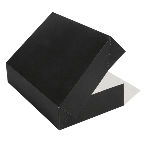 Boîte de transport NOIRE pour plateau type traiteur 19 x 28 x 6 cm - carton de 100 unités