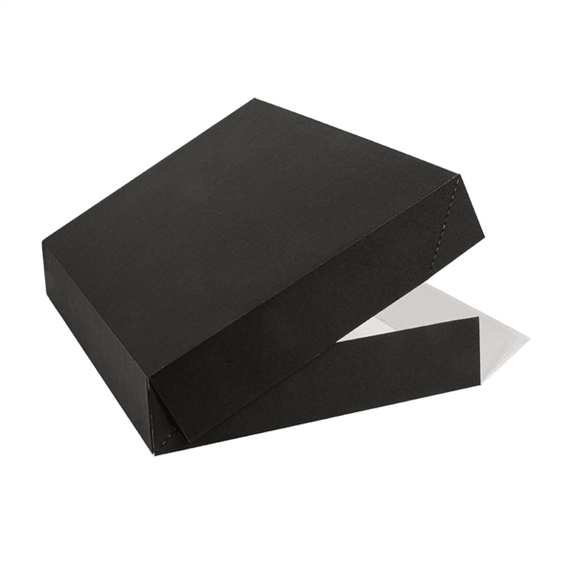 Boîte de transport NOIRE pour plateau type traiteur 28 x 42 x 6 cm - carton de 100 unités