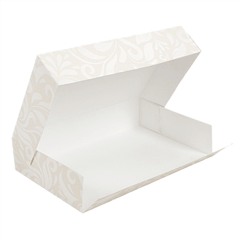 Boîte de transport Damassé pour plateau type traiteur 19 x 28 x 6 cm - carton de 100 unités