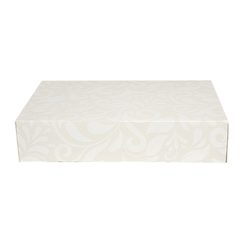 Boîte de transport Damassé pour plateau type traiteur 19 x 28 x 6 cm - carton de 100 unités