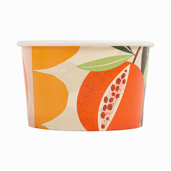 Pot à glace en carton TROPICAL 240 ml - paquet de 50 unités