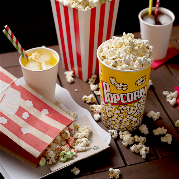 Sac à pop-corn stripes MINI  2.5 l - carton de 500 unités