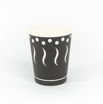 Gobelet en carton imprimé noir 24 cl - paquet de 50 unités