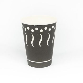 Gobelet en carton imprimé noir 36 cl - paquet de 50 unités