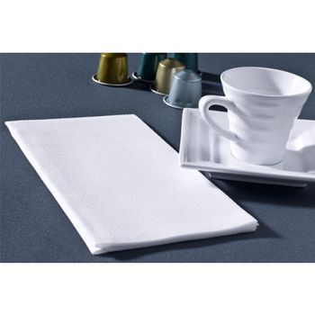 Serviette Soft voie sèche 40x40 cm BLANCHE 55g/m² pliage 1/8 - paquet de 25 unités