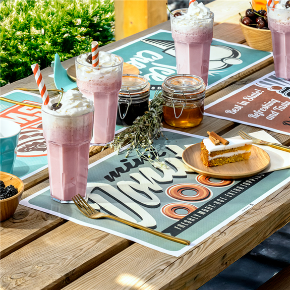 Set de table 31x43 cm VINTAGE GLACES ET DESSERTS - Carton de 2000 unités