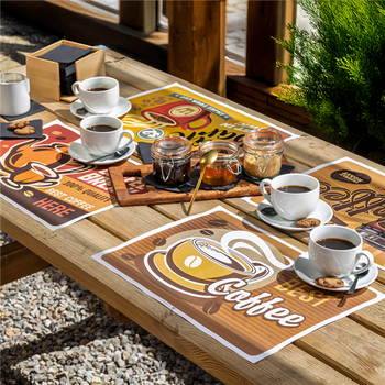 Set de table 31x43 cm VINTAGE COFFEE SHOP - Carton de 2000 unités