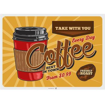 Set de table 31x43 cm VINTAGE COFFEE SHOP - Carton de 2000 unités