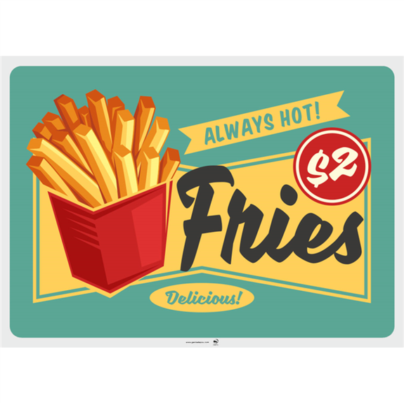 Set de table 31x43 cm VINTAGE FAST FOOD - Carton de 2000 unités