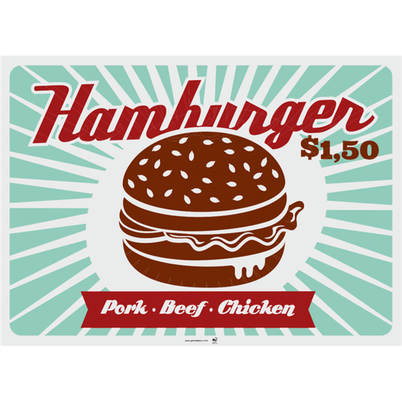 Set de table 31x43 cm VINTAGE FAST FOOD - Carton de 2000 unités