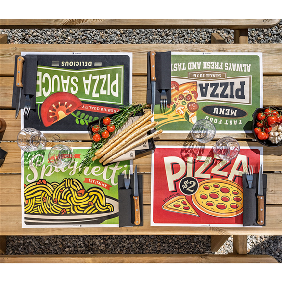 Set de table 31x43 cm VINTAGE PIZZERIA - Carton de 2000 unités