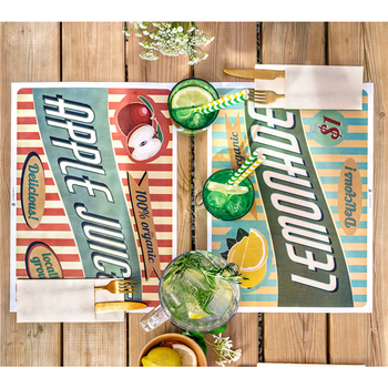 Set de table 31x43 cm VINTAGE JUS DE FRUITS - Carton de 2000 unités