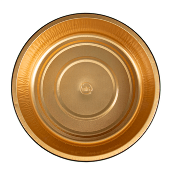 Ramequin noir et or en aluminium 19.6 x 5.5 cm - 1200 ml - Pack de 50 unités