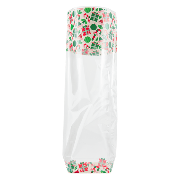 Sachet avec fond carton SUCRE D'ORGE NOËL 140 x 305 mm - carton de 1000 unités