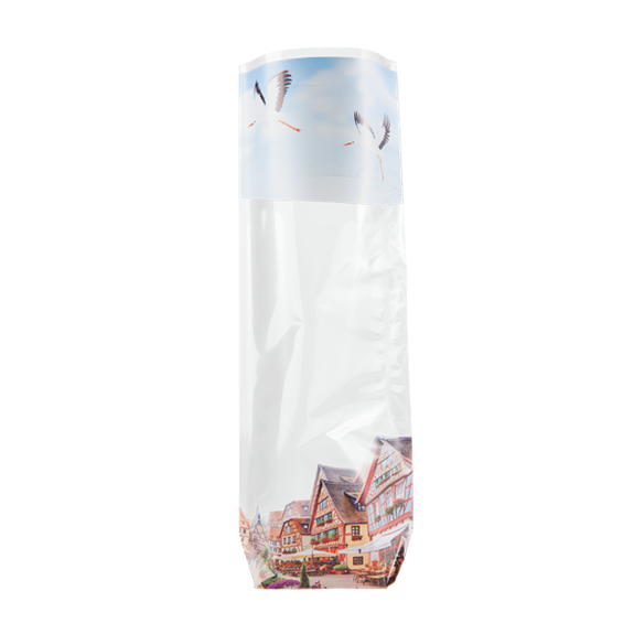 Sachet avec fond carton ALSACE 120 x 275 mm - carton de 1000 unités