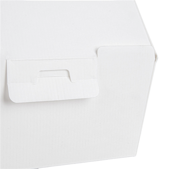 Coque burger large extra haute en carton nano-micro BLANCHE 14.4x13.6x11.5 cm - carton de 500 unités