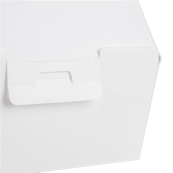 Coque burger large extra haute en carton nano-micro BLANCHE 14.4x13.6x11.5 cm - carton de 500 unités