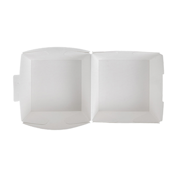 Coque burger large extra haute en carton nano-micro BLANCHE 14.4x13.6x11.5 cm - carton de 500 unités